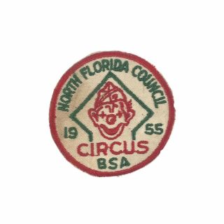 Vintage Bsa Circus Patch 1955 Boy Scouts North Florida Council