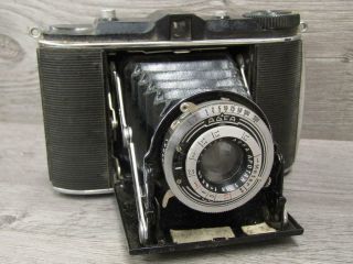 Vintage Agfa Isolette 120 Roll Film Camera Apotar 85mm 4.  5 Compur