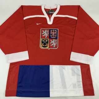 Vintage Nike Czech Republic National Team Hockey Jersey Mens Xl X - Large