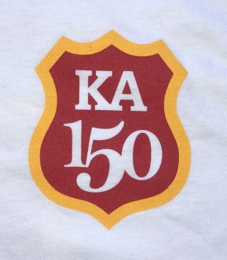 Kappa Alpha Order Ka 150 Sesquicentennial Size Xl Tee Shirt White