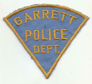 Garrett Indiana In Police Patch Old Hard To Find
