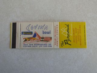 R420 Vintage Matchbook Cover Ca California The Pyramid Restaurant Covina