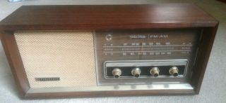Panasonic Table Top Radio,  Vintage 1967,  Re - 756 Solid State Am/fm,  Wood Case
