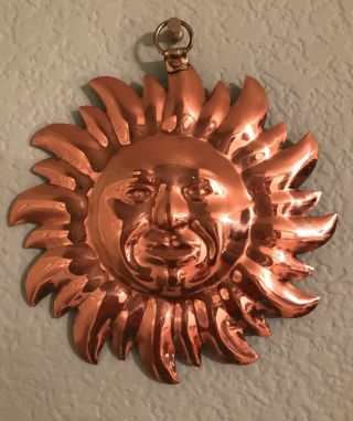 Copper Sun Face Mold Wall Hanging Decor
