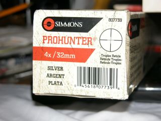 Vintage Simmons Prohunter 4x Hunting Handgun Pistol Scope - Silver