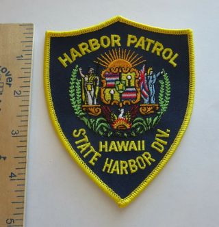 Hawaii Harbor Patrol Patch State Harbor Division Vintage