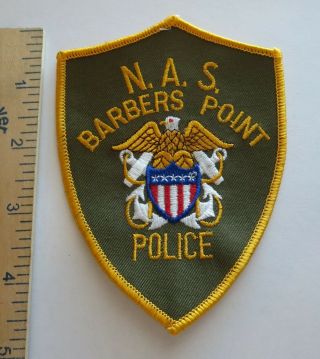 Naval Air Station Nas Barbers Point Hawaii Police Patch Vintage