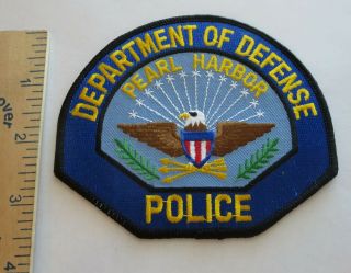Hawaii Police Patch Pearl Harbor Department Of Defense Vintage