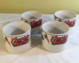 Campbell’s Soup Cup Set Of 4 - 1997 Gibson Vegetables Bowl Coffee Mug
