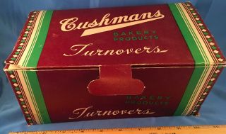 Rare Vintage Cushman’s Bakery Products - Portland Me - Turnovers Box