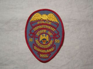 Ridgeland Mississippi Police Patch