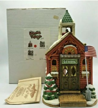 Lefton Colonial Village Northpoint School 07960 - 1991 W/box And Deed - Lights Up