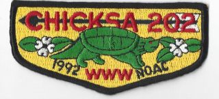 Oa 202 Chicksa 1992 Noac Www Flap Blk Bdr.  Yocona Area Ms [mo - 1452]