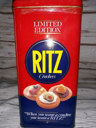 Vintage Ritz Crackers Collectible Tin - Limited Edition - 1987