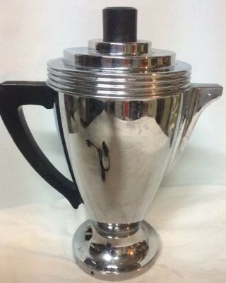 Vintage Ge Art Deco Coffee Percolator Pot General Electric Hot Point Model 19p82