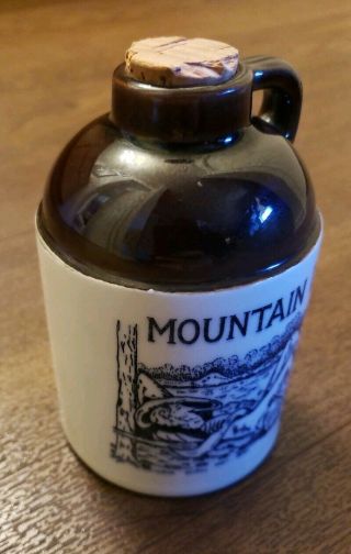 Vintage Mountain Dew Moonshine Hillbilly Ceramic Cork Jug - Made in Japan 2