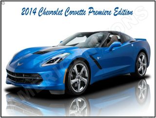 2014 Chevrolet Corvette Premiere Edition Metal Sign: Fully Restored