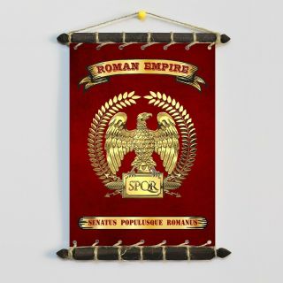 Roman Empire Other Flag W/ Arms: Set 5in1 Banner Sticker Pennant Postcard Magnet
