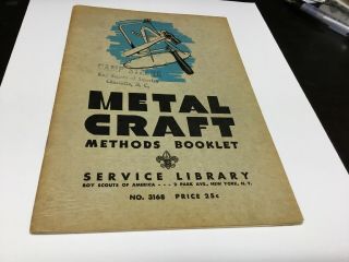 1940 Boy Scout Service Library Metal Craft Pamphlet