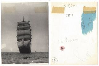The Cb Pedersen Sailing Ship - Vintage Press Photograph C1930