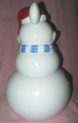 DISNEY STORE EXCLUSIVE MICKEY MOUSE CERAMIC SNOW MOUSE COOKIE JAR 3
