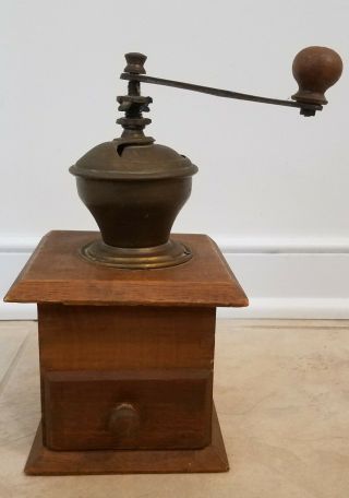 Antique Vintage Coffee Mill Grinder,  Hand Crank,  Very Cool