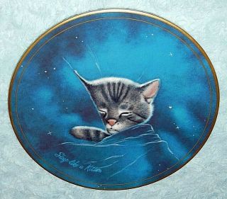 C&o Railroad Sleep Like A Kitten Le Chessie Cat Plate By B&o Museum Euc