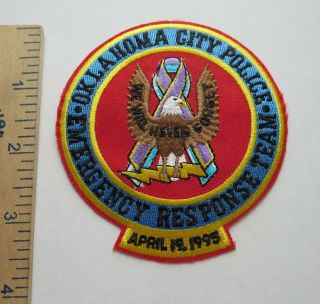 Oklahoma City Police Emergency Reponse Team Patch Never Forget Vintage