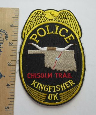 Kingfisher Oklahoma Police Patch Chisolm Trail Vintage