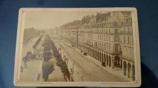 C1890 Vintage Photo Paris Street View La Rue De Rivoli Horse Carts