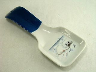 Vintage Otagiri Spoon Rest White Harp Seal Pup