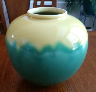 Vintage Rookwood Art Pottery Yellow Green Urn Vase 6204c Li (1951)