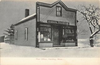 Harding,  Medfield,  Ma Post Office,  Snow Scene,  Hutson Pub C 1907 - 14