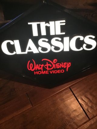 Walt Disney Black Diamond Classics Home Video Light Display Sign.  ITS GOT TO GO 2