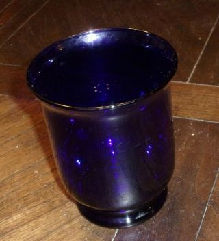Partylite Blue Brilliance Cobalt Glass Votive Tealight Candle Holder,  6 1/2 "