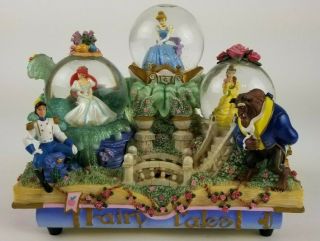 Disney Princess Vintage Fairy Tales Triple Princess Snow Globe Share A Dream