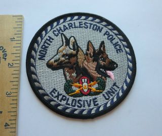 North Charleston South Carolina Police Explosive Unit Patch K - 9 Vintage