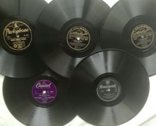 Joblot 5x Louis Armstrong Uk 78rpm Jazz Records Basin Street Blues Bing Crosby