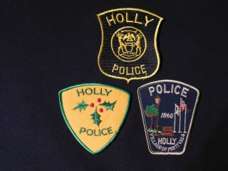 Michigan Police Patch 3 Holly Police Patches