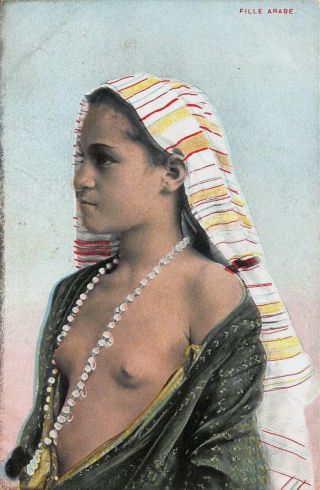 Egypt Cairo Fille Arabe Arab Girl Semi Nude Lichtenstern & Harari 182 Postcard
