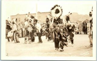 Native Americana Rppc Postcard " Sioux Indians Spearfish Sd " Fassbender Photo 705