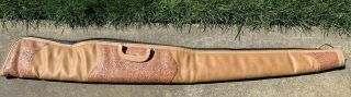 Vintage Weather Shield Rifle Shotgun Gun Case Leather Tool Brown 54 