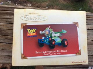 Hallmark Keepsake Ornament Disney’s Toy Story Buzz Lightyear And Rc Racer 2005