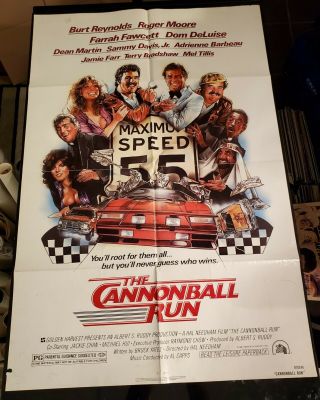 The Cannonball Run 1981 Burt Reynolds 1sh 41x27 Vintage Movie Poster