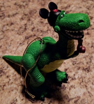 Disney Parks Pixar Toy Story Rex Dinosaur Christmas Ornament Mickey Ears