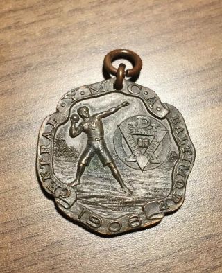 1908 Ymca Medal - Central Baltimore - 100yd Dash
