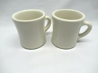 Vintage Victor Hot Coffee Cup Mugs Heavy Restaurant Ware Off White