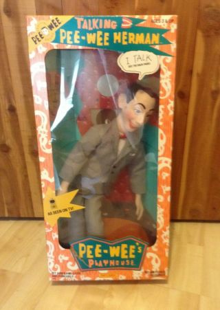 Vtg 1987 Pee Wee Herman 17 " Talking Doll Figure Nib Matchbox Playhouse