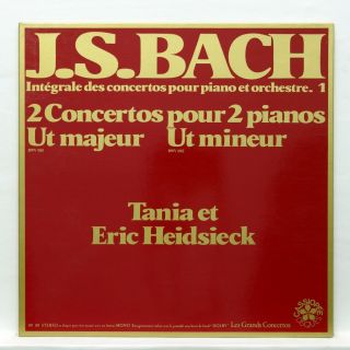 Tania & Eric Heidsieck - Js Bach Piano Concertos Bwv.  1061 - 1062 Cassiopee Lp Nm