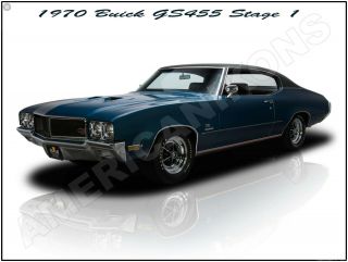 1970 Buick Gs - 455 Stage I Metal Sign: Fully Restored